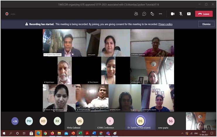 Short Term Training Programme- TIMSCDR Mumbai